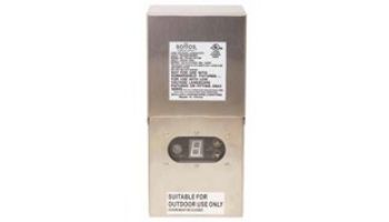 Sollos Integrated Transformer | 15V 300W/300VA 6' Cord | Stainless Steel Finish | Integrated Photocell and Timer | TR15SS-INT-300 997018