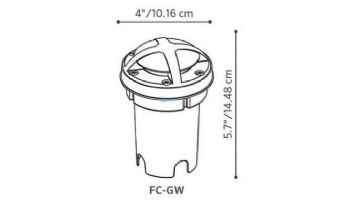 FX Luminaire FC Well Light | Zone Dimming 6LED | Ground Wash 180 Deg | Flat Black Finish | FC-ZD-6LED-GW-180-FB