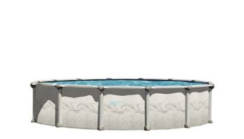 Magnus 27' Round Above Ground Pool | Ultimate Package 54" Aluminum Wall | 184802