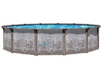 Regency LX 27_#39; Round Resin Hybrid Above Ground Pool | Ultimate Package 54_quot; Wall | 184828