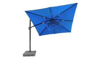 Santorini II Cantilever Umbrella | 10ft Square | Sunbrella Acrylic Blue | NU6080