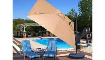 Santorini II Cantilever Umbrella | 10ft Square | Sunbrella Acrylic Blue | NU6080