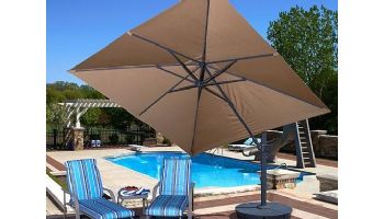 Santorini II Cantilever Umbrella | 10ft Square | Sunbrella Acrylic Blue | NU6080