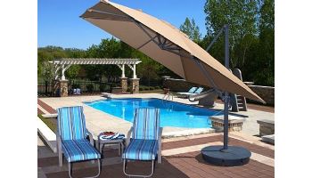 Santorini II Cantilever Umbrella | 10ft Square | Sunbrella Acrylic Blue | NU6080