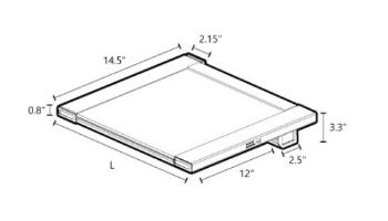 Custom Molded Products Brilliant Wonders 12" LED Waterfall 2 | 12" Lip Bottom Port | 25776-130-120