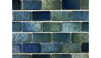 Fujiwa Tile Glasstel Mosaic Series 7/8" x 1-7/8" | Marine Matte | Glasstel-76