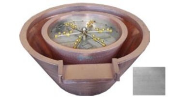 Bobe Artisan Series Round Water + Fire Bowls Extended Lip | Manual Ignition Propane Gas | 28_quot; X 12_quot; | Stainless Steel | RSPPMFRA-28-LP loading=