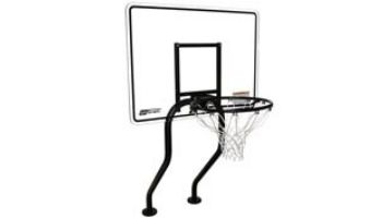 S.R.Smith Salt Friendly Elite Commercial Dual Post Basketball Game | Rectangular Board | 16" Anchor Spacing - Anchors Not Included | Black | S-BASK-ECA-16