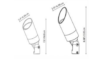 FX Luminaire MU LED Up Light | 20W | Long Shroud | Bronze Metallic | MULED20WFLLSBZ