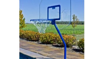 Global Pool Products Heavy Duty Basketball Set | 12" Offset with Net & Ball | Copper Vein Frame | No Anchors | GPPOTE-HDBBS-CV