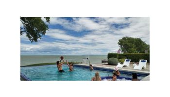 Global Pool Products Heavy Duty Basketball Set | 12" Offset with Net & Ball | Copper Vein Frame | No Anchors | GPPOTE-HDBBS-CV