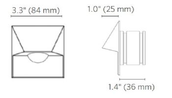 FX Luminaire 3LED Designer Premium MO LED Wall Light | Square Shape | Brass Material - Black Finish | MO-3LED-SQ-FB