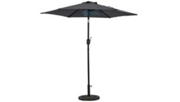 Bistro Market Umbrella | 7.5-ft Hexagonal | Slate Gray Polyester Fabric | NU6827