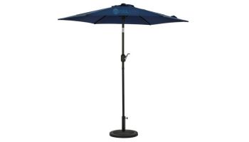 Bistro Market Umbrella | 7.5-ft Hexagonal | Navy Blue Polyester Fabric | NU6828