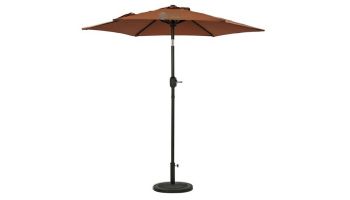 Bistro Market Umbrella | 7.5-ft Hexagonal | Coffee Polyester Fabric | NU6829