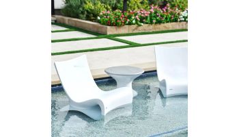 Ledge Lounger Autograph Chair | In-Pool & Poolside Lounge Chair | White | LL-AG-CR-W