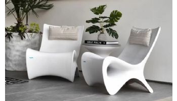 Ledge Lounger Autograph Chair | In-Pool & Poolside Lounge Chair | White | LL-AG-CR-W