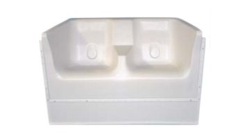 Cardinal Systems Quaker Plastics In Wall Seat |  42" x 6' | Thermoplastic | White | QP-0006IWS
