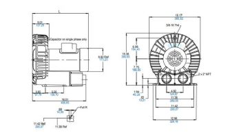 Gast Regenair R6 Series Regenerative Blower | 5HP 208-230 / 460-3 | R6350A-2