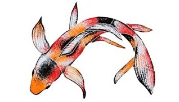 Artistry In Mosaics Koi Fish B Mosaic | 7" x 10" | KFMCOBS