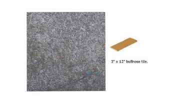 National Pool Tile Rushmore 3x12 Single Bullnose Pool Tile | Blue Quartz | RUS-BLUE SBN