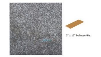 National Pool Tile Rushmore 3x12 Single Bullnose Pool Tile | Blue Quartz | RUS-BLUE SBN