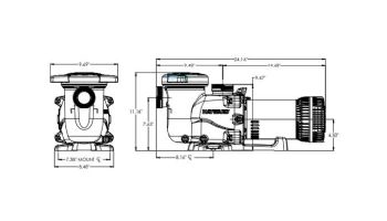 Hayward XE Series MaxFlo Ultra-High Efficiency Variable Speed Pool Pump | 1.65 Total HP 230V/115V | W3SP2310X15XE