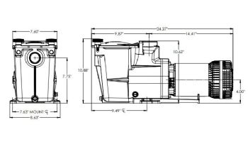 Hayward XE Series Super Pump Ultra-High Efficiency Variable Speed Pool Pump | 1.65 Total HP 230/115V | W3SP2610X15XE