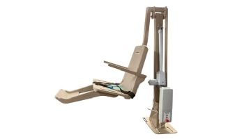 SR Smith multiLift2 Flanged Mounted ADA Compliant Pool Lift | Field Reversible Seat | No Anchor | Taupe | 580-0000N-TP