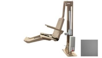 SR Smith multiLift2 Flanged Mounted ADA Compliant Pool Lift | Field Reversible Seat | No Anchor | Slate | 580-0000N-ST