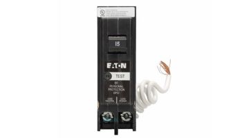 Eaton Corp GFCI 1-Pole 15A 5MA Pigtail Neutral BR Circuit Break | BRN115GF