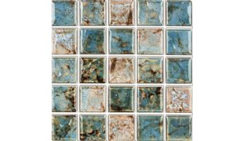 National Pool Tile Baroque 1x1 Series | Stone Turquoise | CVKBQS113