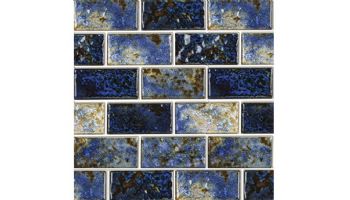 National Pool Tile Baroque 1x2 Series | Stone Turquoise | CVKBQS123