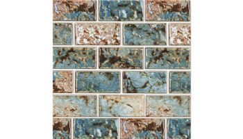 National Pool Tile Baroque 1x2 Series | Stone Turquoise | CVKBQS123