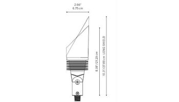 FX Luminaire NP LED Up Light | Flat Black | NPZD9LEDFB