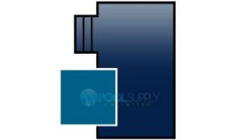 Merlin Dura-Mesh 15-Year Mesh Safety Cover | Rectangle 16' x 32' | 1' or 2' Offset 4' x 8' Left Side Step | Blue | 19M-M-BU