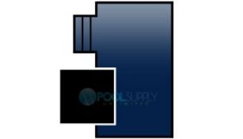 Merlin Dura-Mesh 15-Year Mesh Safety Cover | Rectangle 16' x 36' | 1' or 2' Offset 4' x 8' Left Side Step | Black | 75M-M-BK