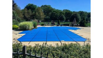 Merlin 10-Year Solid Safety Cover with Drain Panel | Rectangle 18' x 36' | 1' or 2' Offset 4' x 8' Right Side Step | Tan | 26W-X-TN