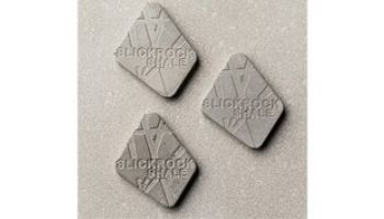 Slick Rock Concrete 29" Square Cascade Water Bowl | Shale | Copper Spillway | KCC29SSPC-SHALE
