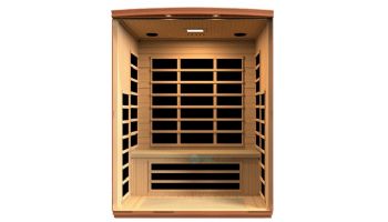 Golden Designs Dynamic Lugano Edition 3-Person Low EMF FAR Infrared Sauna | Hemlock  | DYN-6336-02