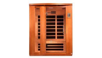 Golden Designs Dynamic Lugano Edition 3-Person Low EMF FAR Infrared Sauna | Hemlock  | DYN-6336-02