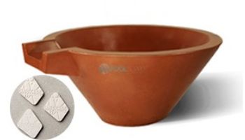 Slick Rock Concrete 30" Conical Spill Water Bowl | Umber | Copper Spillway | KSPC3014SPC-UMBER