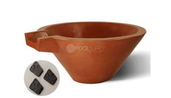 Slick Rock Concrete 30" Conical Spill Water Bowl | Onyx | Copper Spillway | KSPC3014SPC-ONYX
