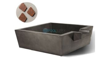 Slick Rock Concrete 30" Box Spill Water Bowl | Adobe | Copper Spillway | KSPB3010SPC-ADOBE