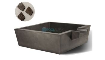Slick Rock Concrete 30" Box Spill Water Bowl | Coal Gray | Copper Spillway | KSPB3010SPC-COALGRAY