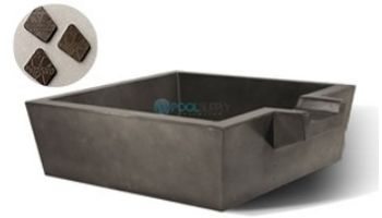 Slick Rock Concrete 30" Box Spill Water Bowl | Great White | Copper Spillway | KSPB3010SPC-GREATWHITE