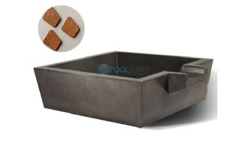 Slick Rock Concrete 30" Box Spill Water Bowl | Copper | Copper Spillway | KSPB3010SPC-COPPER