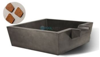 Slick Rock Concrete 30" Box Spill Water Bowl | Copper | Copper Spillway | KSPB3010SPC-COPPER