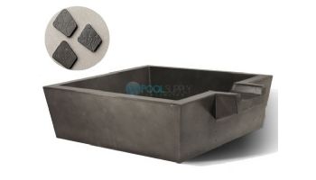 Slick Rock Concrete 30" Box Spill Water Bowl | Gray | Copper Spillway | KSPB3010SPC-GRAY