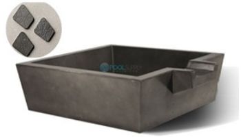 Slick Rock Concrete 30" Box Spill Water Bowl | Onyx | Copper Spillway | KSPB3010SPC-ONYX